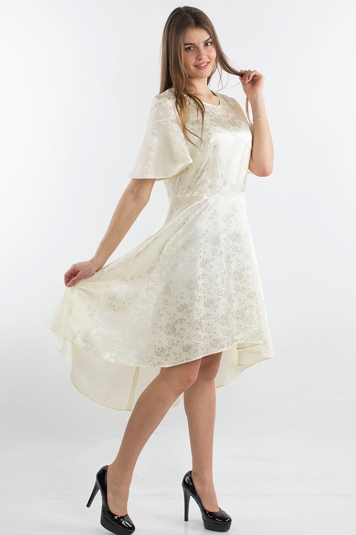 Фото товара 20167, платье цвета слоновая кость